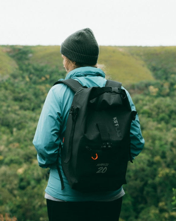 Black 20l waterproof backpack by KiffLab